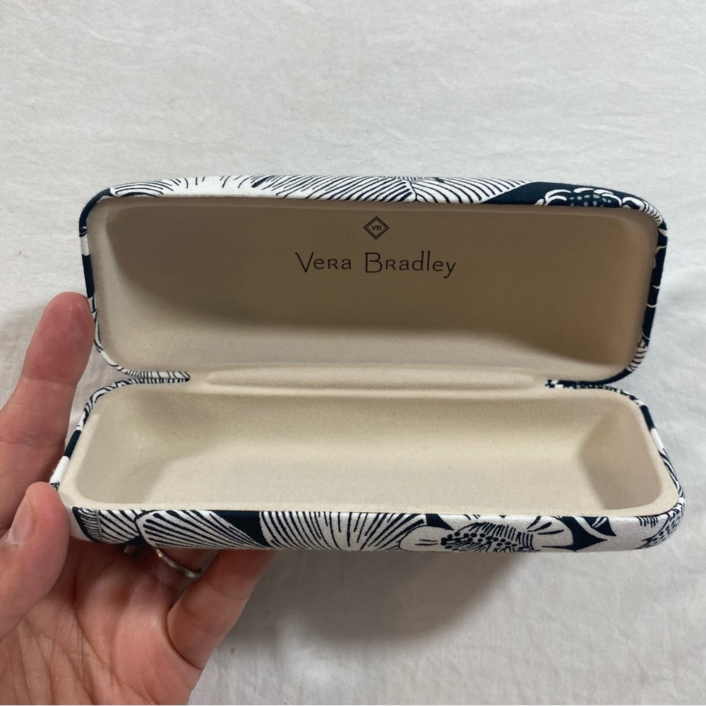Vera Bradley Floral Eyeglass Case black white case